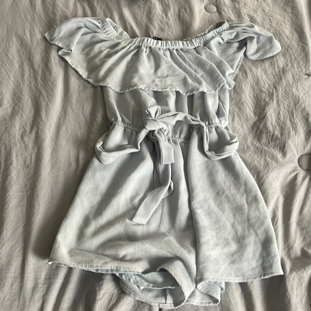 Light blue body suit
